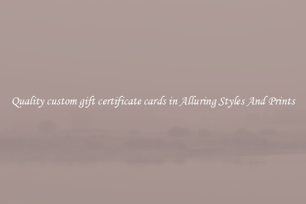 Quality custom gift certificate cards in Alluring Styles And Prints