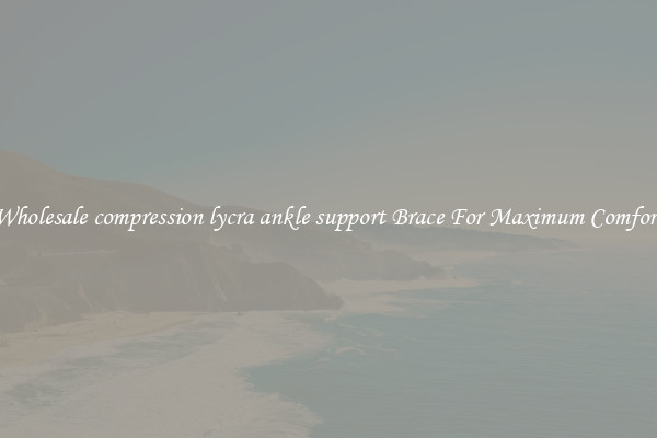 Wholesale compression lycra ankle support Brace For Maximum Comfort