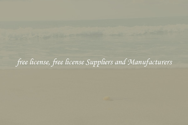 free license, free license Suppliers and Manufacturers