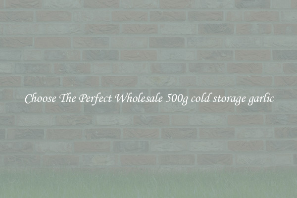 Choose The Perfect Wholesale 500g cold storage garlic