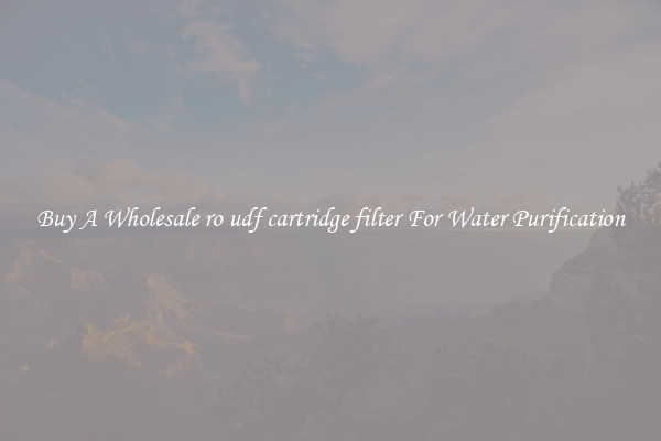 Buy A Wholesale ro udf cartridge filter For Water Purification