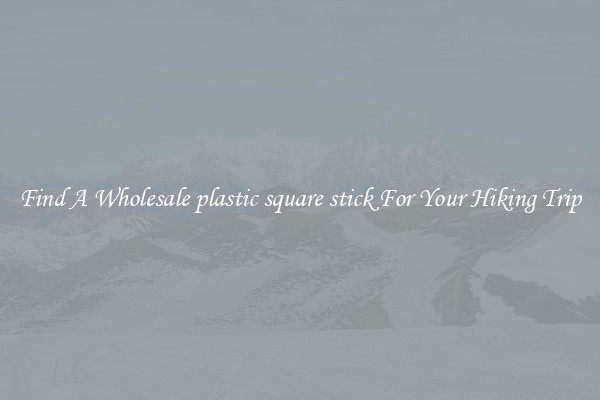 Find A Wholesale plastic square stick For Your Hiking Trip