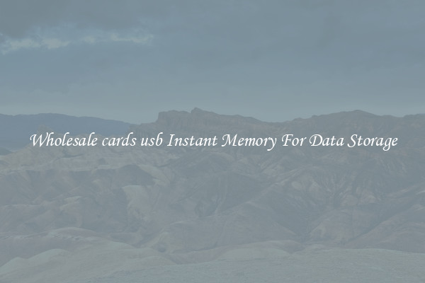 Wholesale cards usb Instant Memory For Data Storage