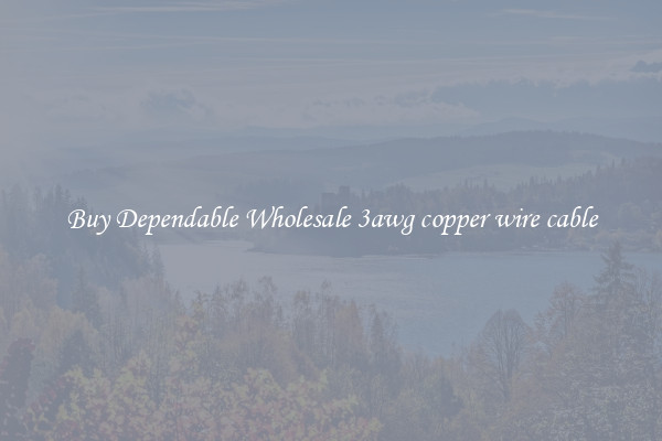 Buy Dependable Wholesale 3awg copper wire cable