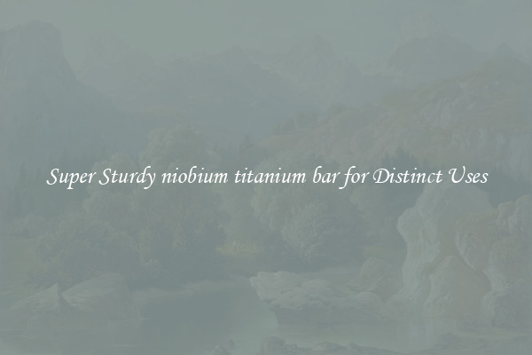 Super Sturdy niobium titanium bar for Distinct Uses