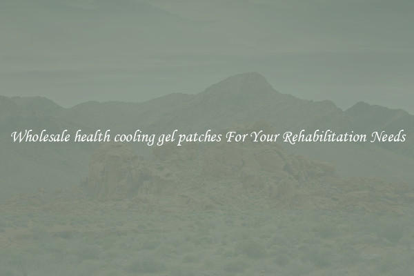 Wholesale health cooling gel patches For Your Rehabilitation Needs