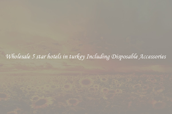 Wholesale 5 star hotels in turkey Including Disposable Accessories 