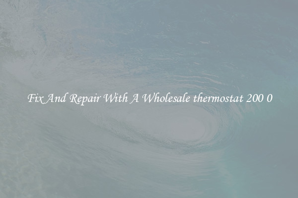 Fix And Repair With A Wholesale thermostat 200 0